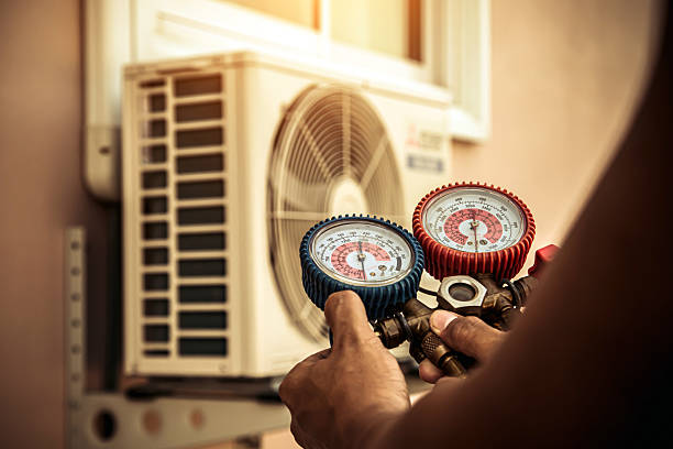 Professional Air Conditioning Service technician working in Adamstown, PA